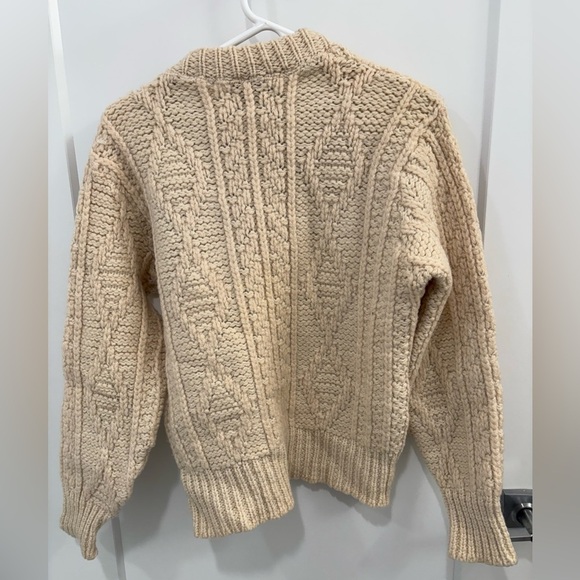 Vintage 100% Virgin Wool Forum Sportswear Cable Hand Knit Sweater Size Large - Picture 8 of 13